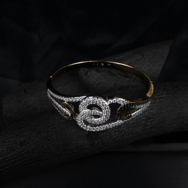 Round Brilliant Natural Diamonds Hinged Bracelet - D5B